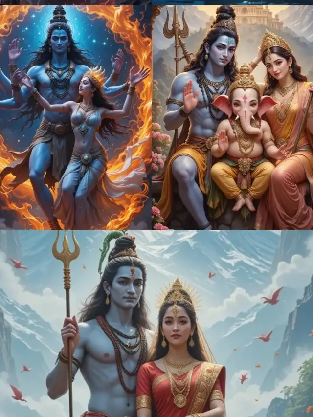 10 Image Prompts for Lord Shiva and Parvati